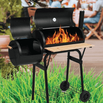 גריל פחמים + מעשנת