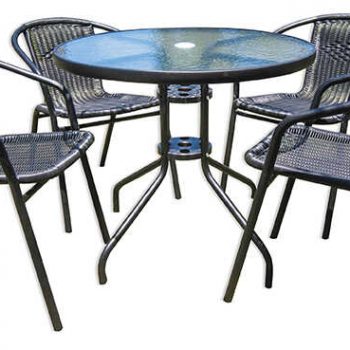 שולחן קוטר 60 + שתי כיסאות אורמה