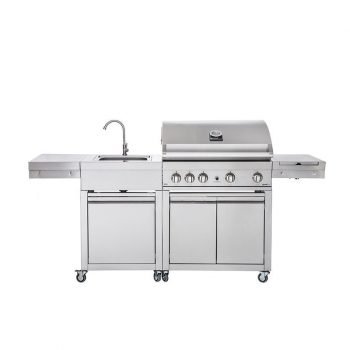 גריל גז ELITE GTI4 נירוסטה בשילוב כיור