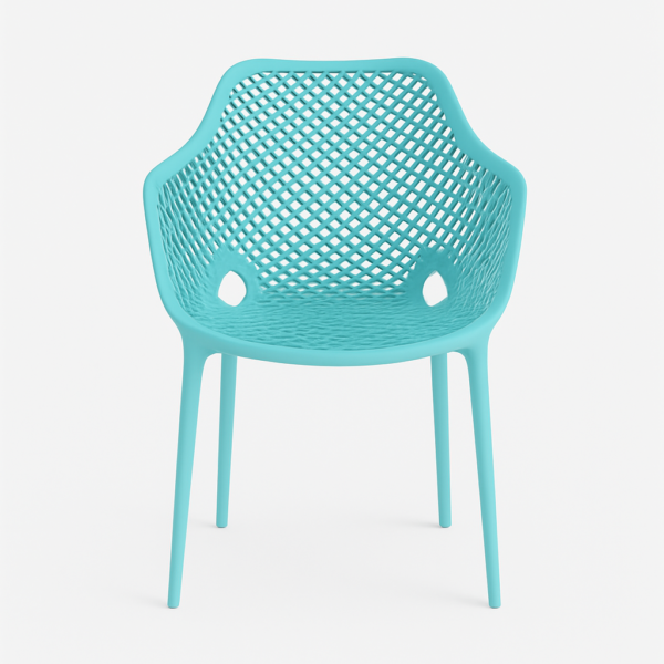 כסא פלסטיק יצוק עם ידיות במגוון צבעים