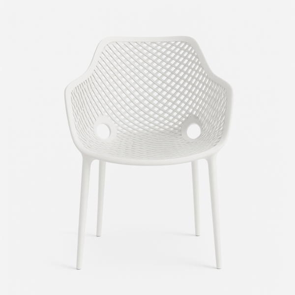 כסא פלסטיק יצוק עם ידיות במגוון צבעים