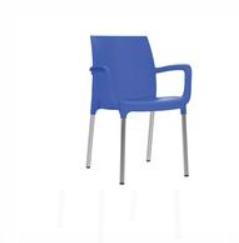 כסא למסעדות פלסטיק צבע כחול