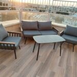 פינת ישיבה דו מושבית מאלומיניום דגם “פלרמו”