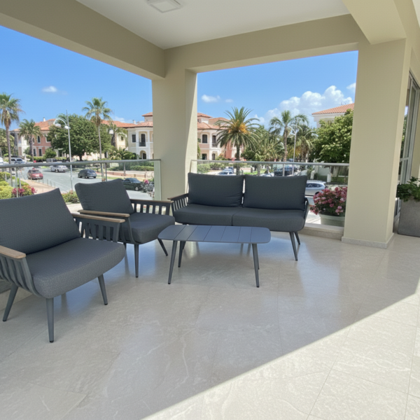 פינת ישיבה דו מושבית מאלומיניום דגם “פלרמו”