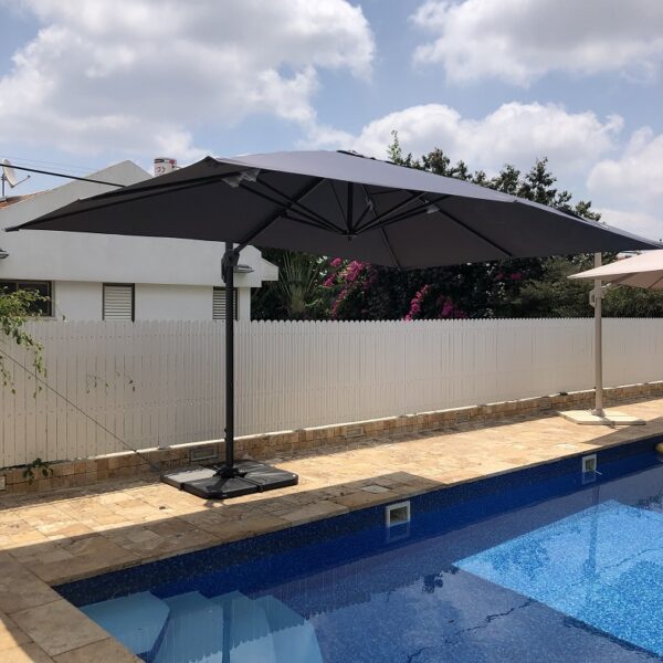 שמשיה אלומיניום רגל צד 3×3 דגם לורן