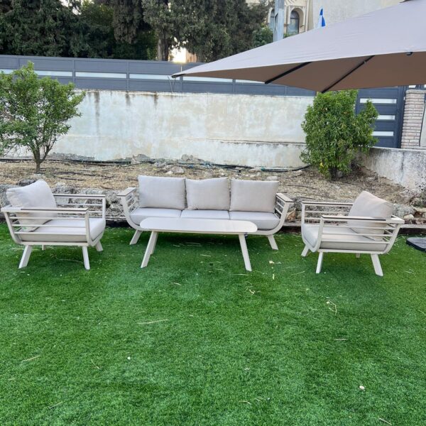 פינת אלומיניום תלת מושבית דגם “הוואי”