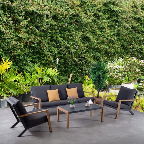 פינת ישיבה תלת מושבית אלומיניום דגם ורונה