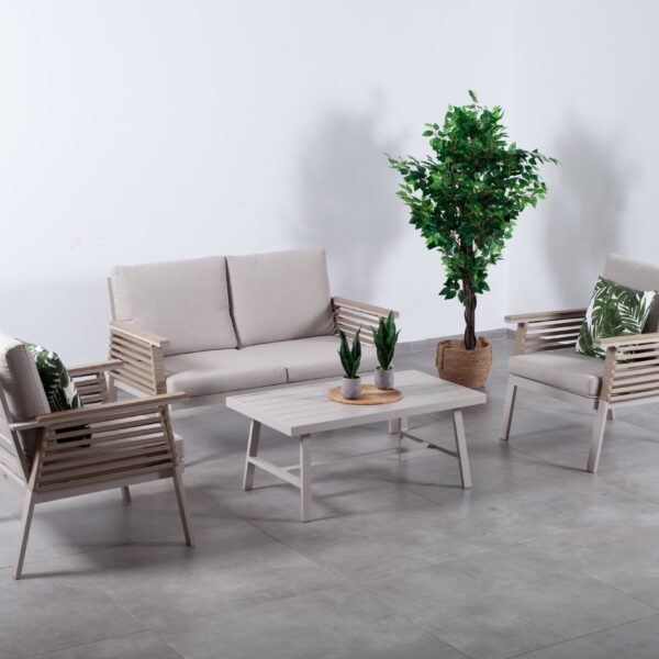 פינת ישיבה אלומיניום דו מושבית דגם “ליז”