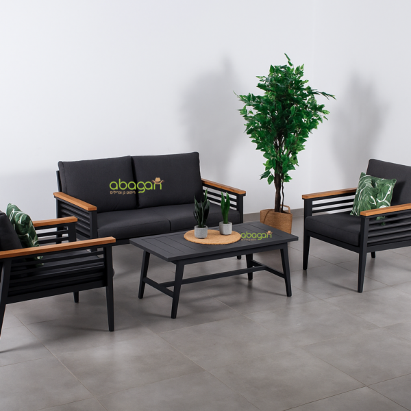 פינת ישיבה אלומיניום דו מושבית דגם “ליז”