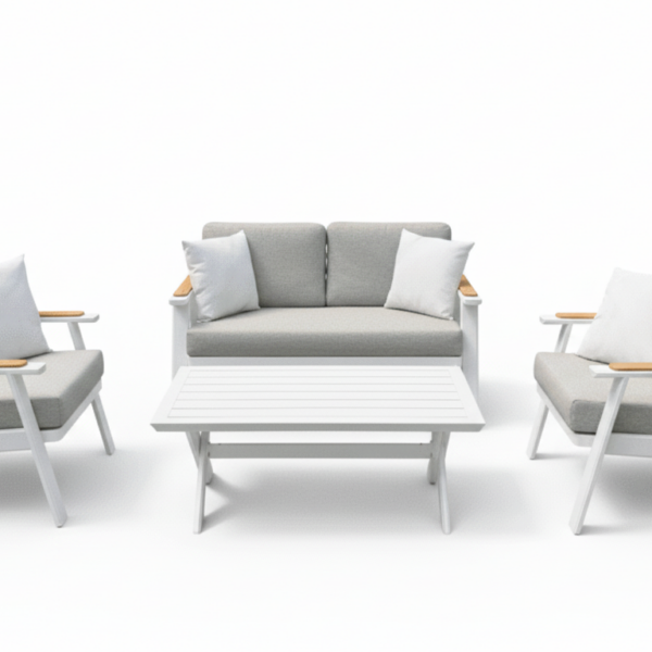 פינת ישיבה דו מושבית מאלומיניום דגם “מרבלה”