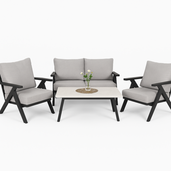 פינת ישיבה דו מושבית מאלומיניום דגם “לוסי”