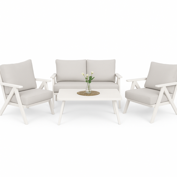 פינת ישיבה דו מושבית מאלומיניום דגם “לוסי”