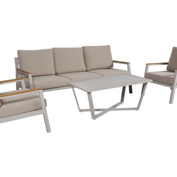 פינת ישיבה תלת מושבית מאלומיניום דגם “שירה”