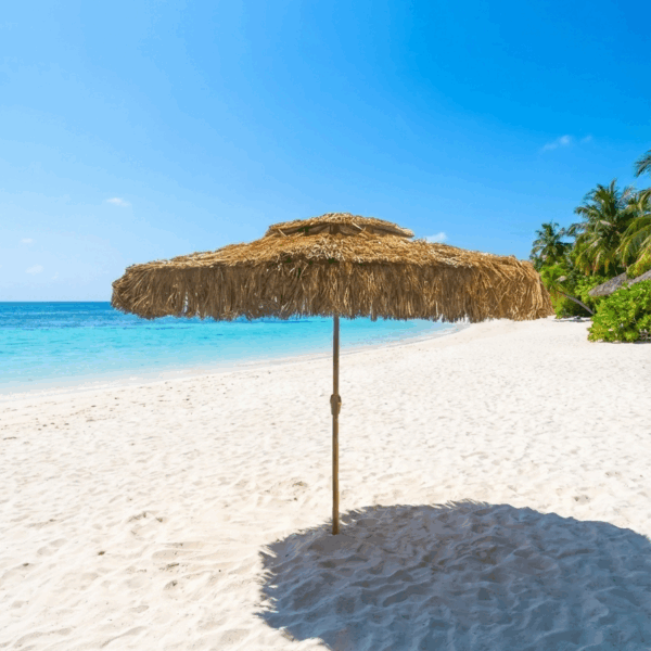 שמשיית קש רפאיה יוקרתית – דגם “הוואי” עם קומה כפולה קוטר 2.7